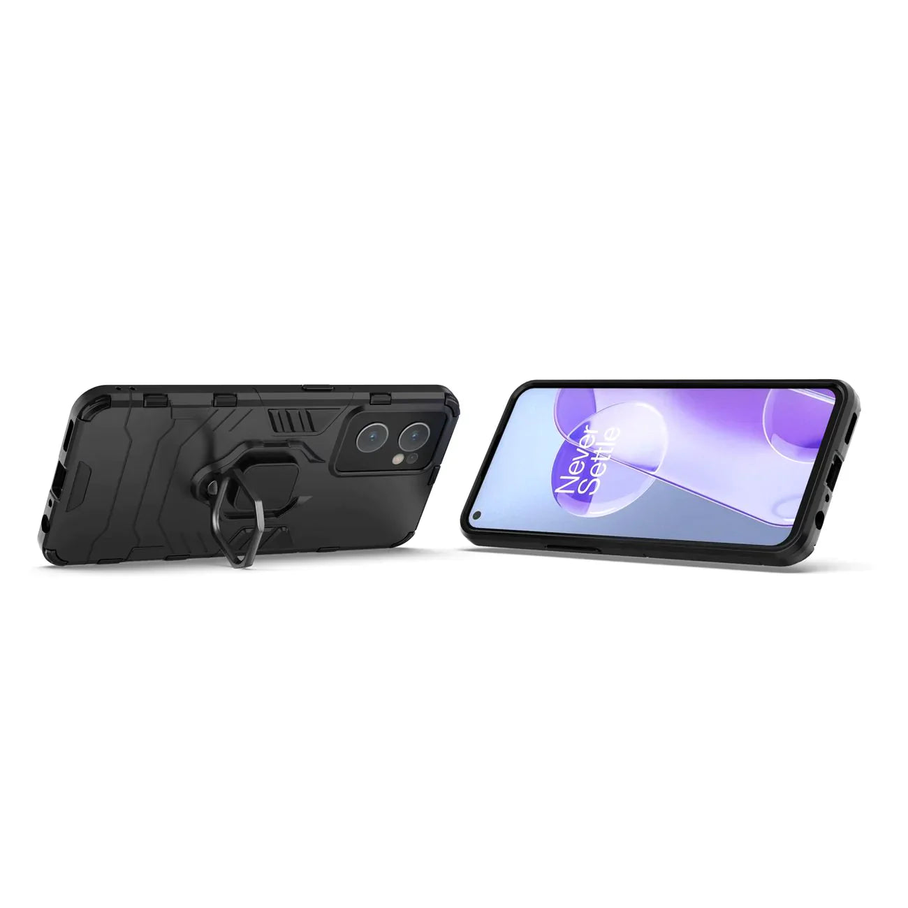 OnePlus Nord 2T 5G Black Panther Metal Bracket Shockproof Protective Back Case