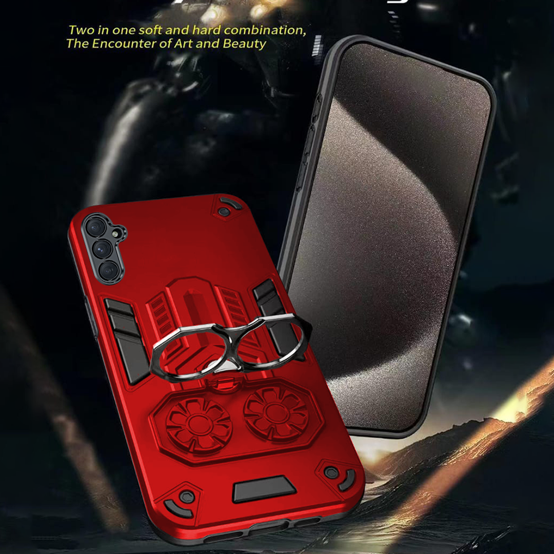 Samsung Galaxy S24 5G Armor knight Series Camera Protection 2 in 1 Shockproof Phone Cover with Kickstand