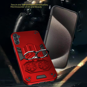 Samsung Galaxy S24 5G Armor knight Series Camera Protection 2 in 1 Shockproof Phone Cover with Kickstand