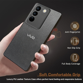Vivo T3 5G Solid Color Leather Texture Matte Phone Back Case