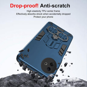 Vivo Y39 5G Armor knight Series Camera Protection 2 in 1 Shockproof Phone Cover with Kickstand