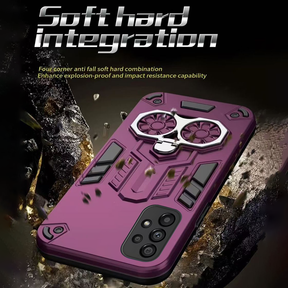 Samsung Galaxy A73 5G Armor knight Series Camera Protection 2 in 1 Shockproof Phone Cover with Kickstand