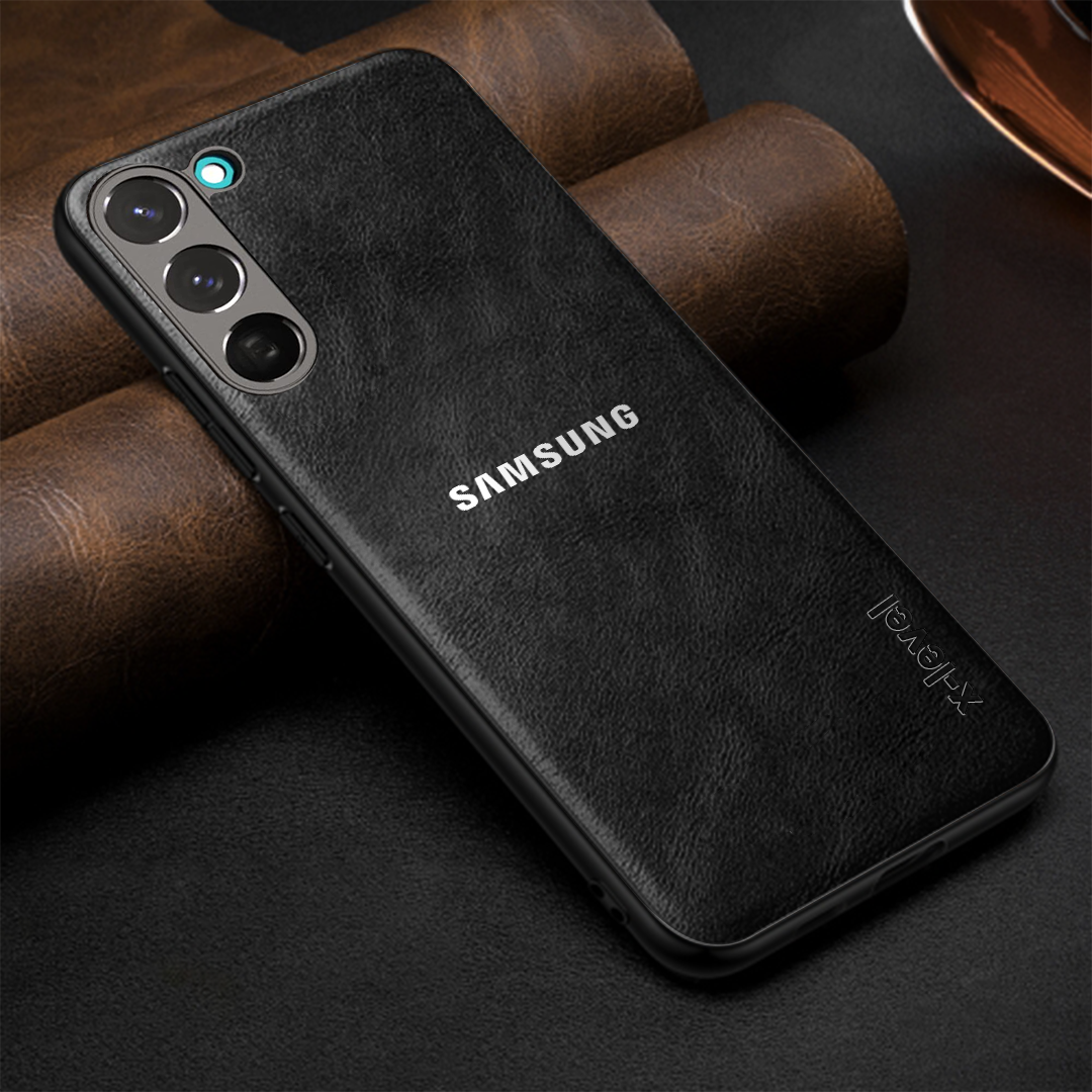 GALAXY S23 5G Business Style PU LEATHER PROTECTIVE BACK CASE WITH CAMERA PROTECTION