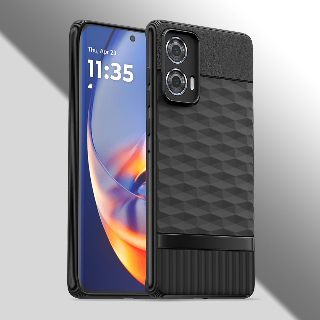 MOTOROLA G85 5G 3D Hexa Cube Design Drop Protection | Camera Protection TPU Back Case