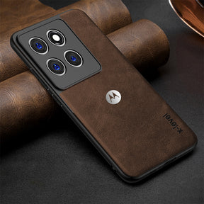MOTOROLA EDGE 60 STYLUS 5G Business Style PU LEATHER PROTECTIVE BACK CASE WITH CAMERA PROTECTION