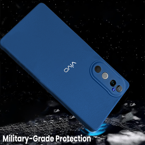 Vivo V40 5G Solid Color Leather Texture Matte Phone Back Case