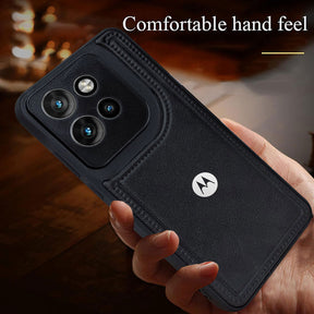 MOTOROLA EDGE 50 NEO 5G Vintage Leather Stitched Protective Back Case