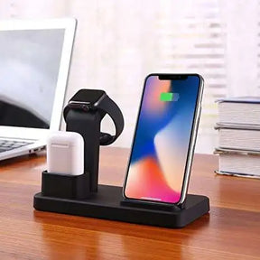 QI 3 in 1 Wireless Charger Compatible for Smart Devices