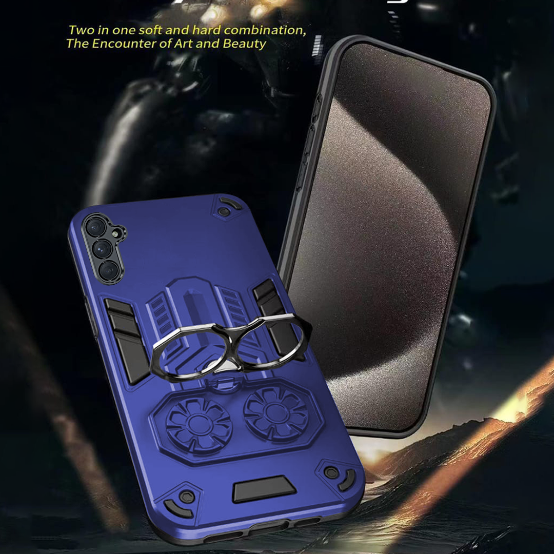 Samsung Galaxy S24 5G Armor knight Series Camera Protection 2 in 1 Shockproof Phone Cover with Kickstand