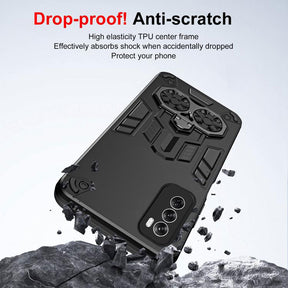 Oppo Reno 12/12 PRO 5G Armor knight Series Camera Protection 2 in 1 Shockproof Phone Cover with Kickstand