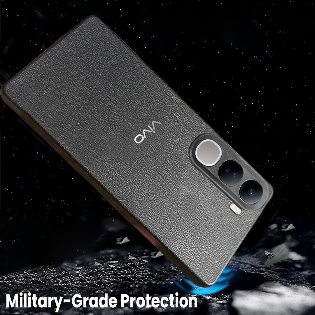 Vivo Y300 5G Solid Color Leather Texture Matte Phone Back Case
