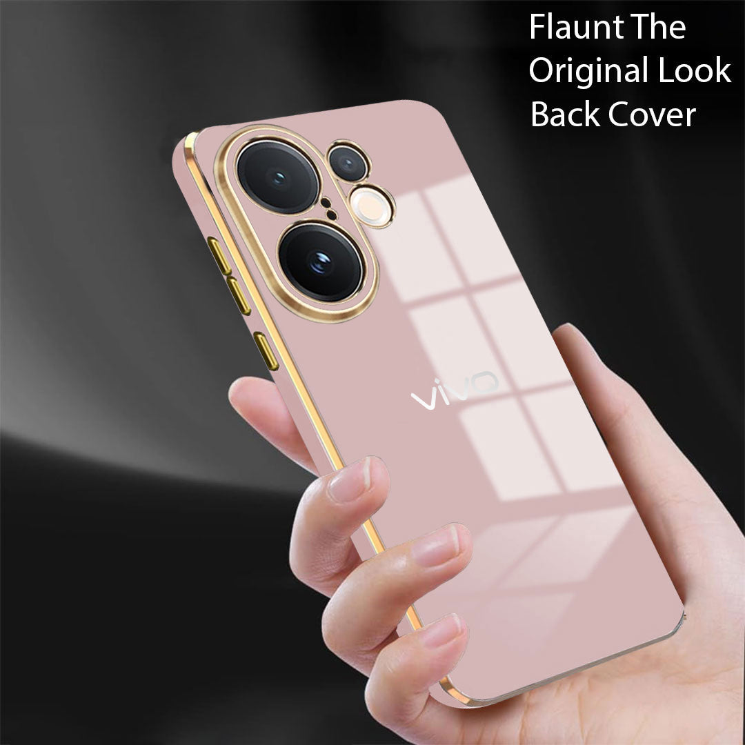 VIVO X200FE 5G ULTRA-SHINE GOLD ELECTROPLATED LUXURIOUS BACK CASE WITH CAMERA PROTECTION