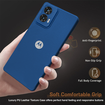 MOTO EDGE 50 FUSION 5G Solid Color Leather Texture Matte Phone Back Case