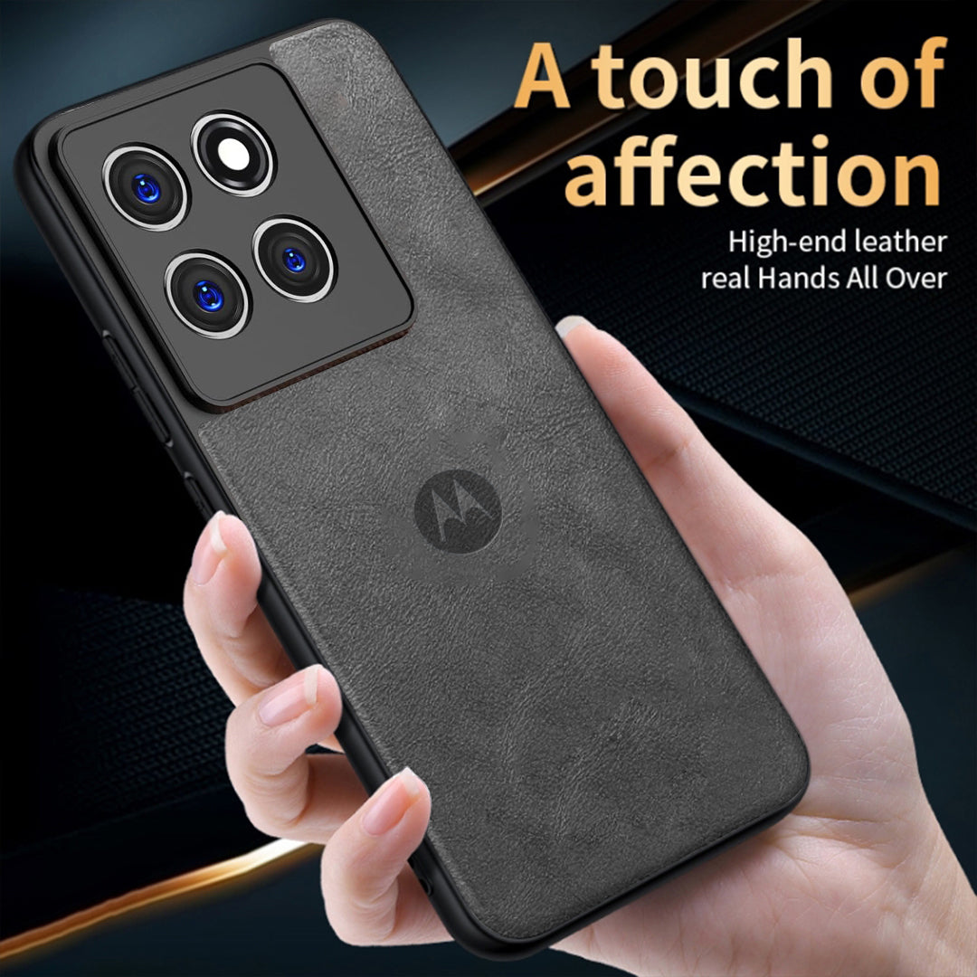 MOTOROLA EDGE 70 5G Business LEATHER BACK CASE WITH CAMERA PROTECTION WITH IMPOSED MOTO LOGO