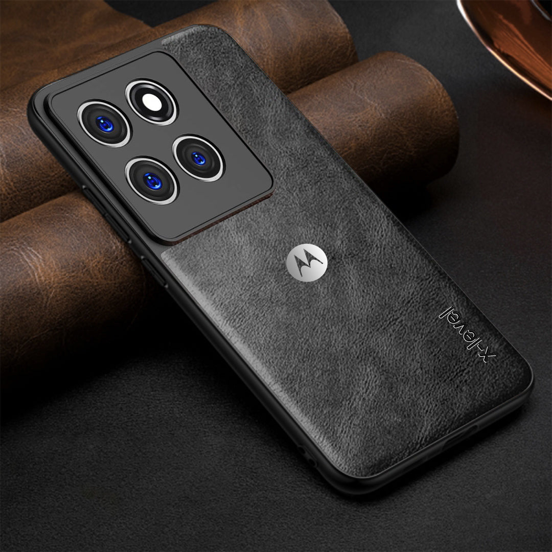MOTOROLA EDGE 60 STYLUS 5G Business Style PU LEATHER PROTECTIVE BACK CASE WITH CAMERA PROTECTION
