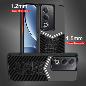 OPPO A3 PRO 5G Ultra Hybrid Carbon Fiber Shockproof TPU + Poly Carbonate Back Cover Case