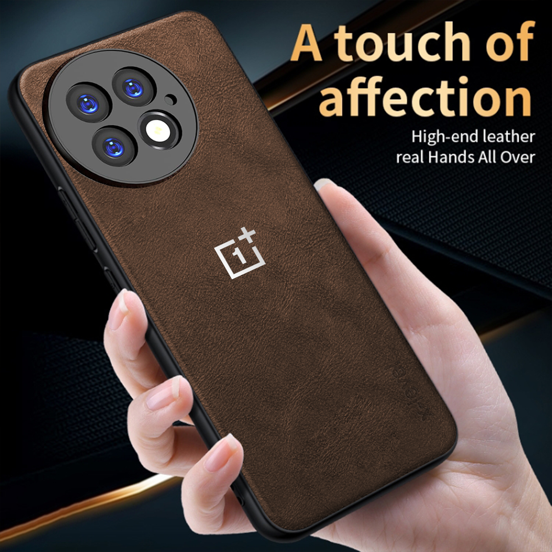 ONEPLUS 13 5G Business Style PU LEATHER PROTECTIVE BACK CASE WITH CAMERA PROTECTION