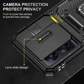 Motorola Edge 50 Pro 5G Armor Military-grade Case With Sliding Camera Cover & 360 Kickstand