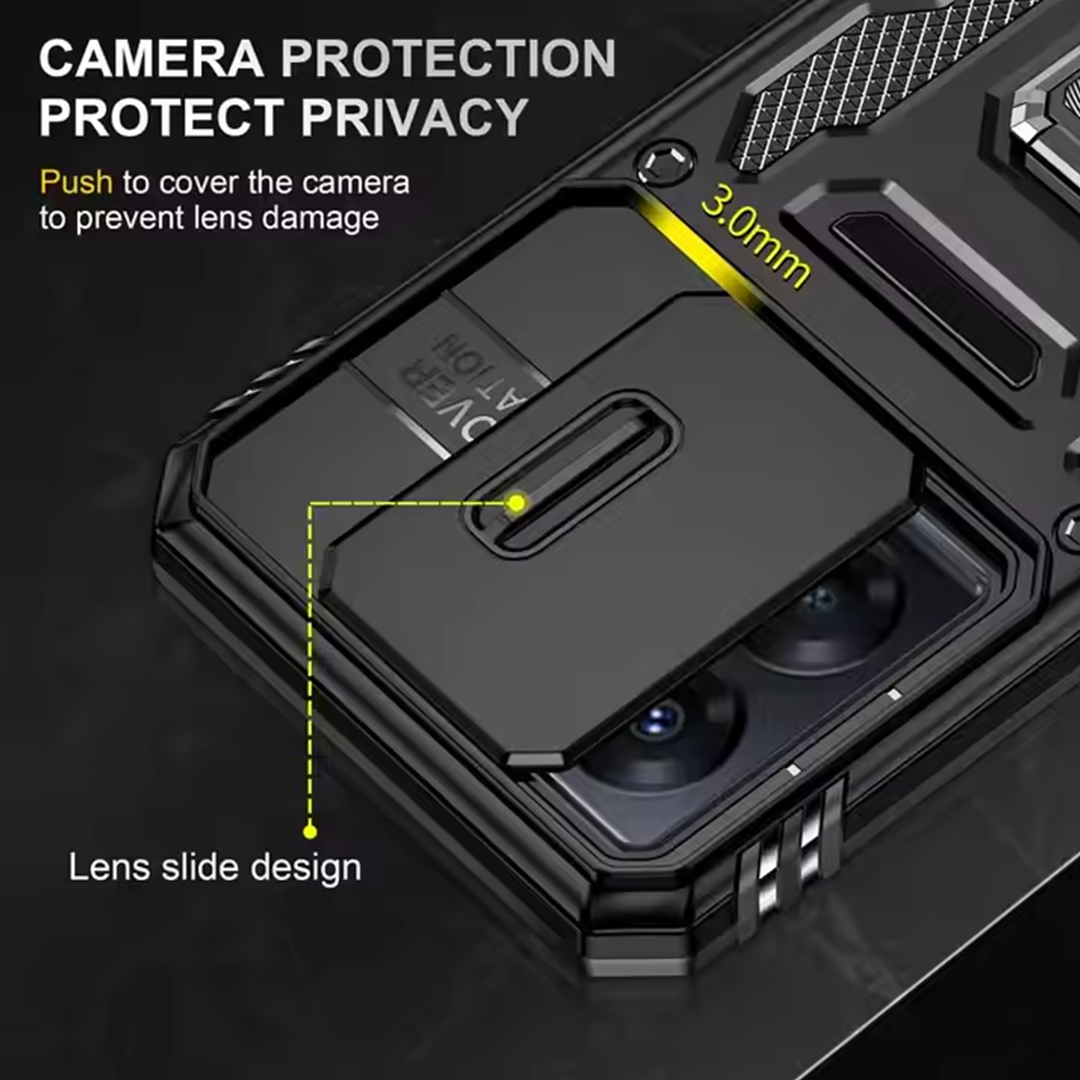 VIVO Y39 5G Armor Military-grade Case With Sliding Camera Cover & 360 Kickstand