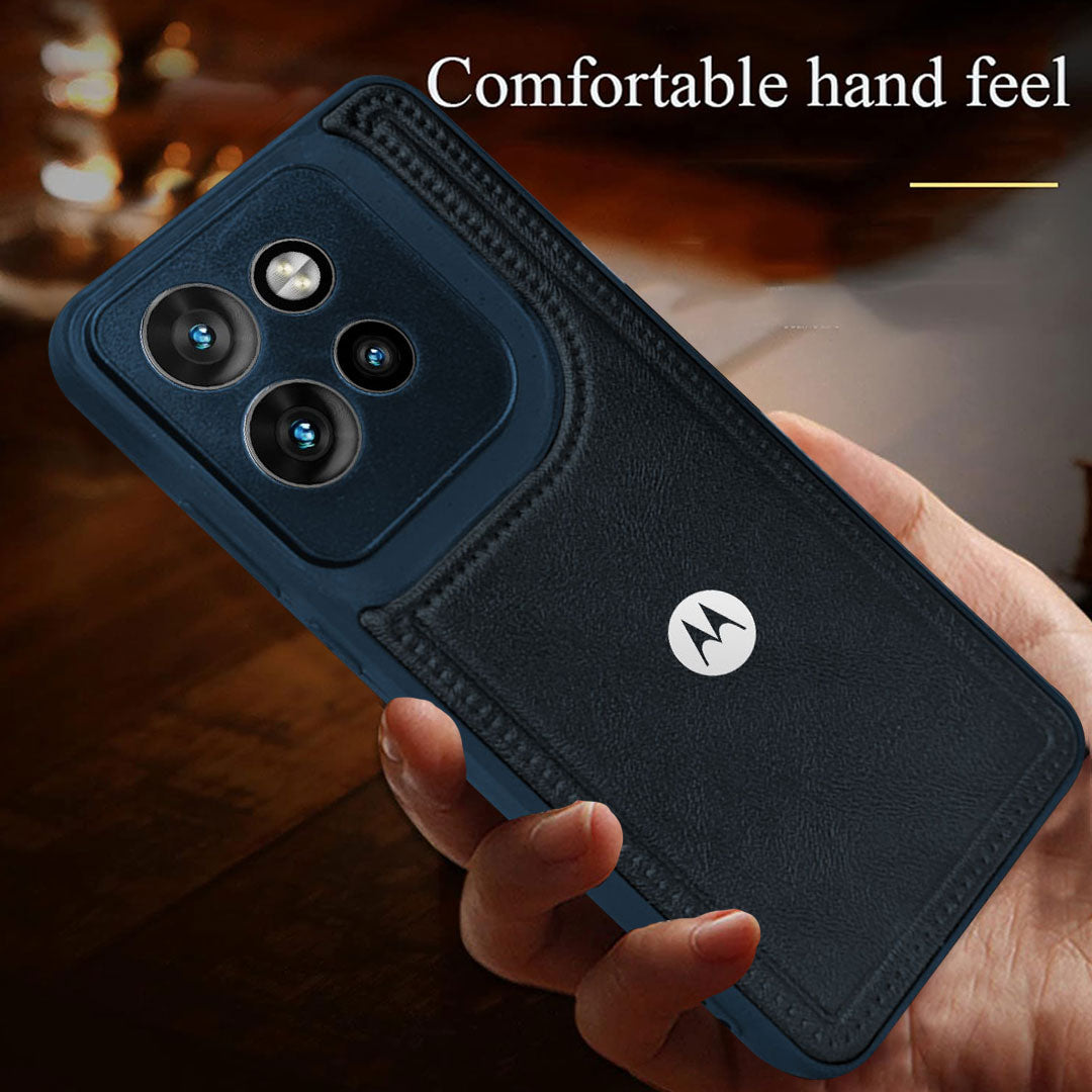 MOTOROLA EDGE 50 NEO 5G Vintage Leather Stitched Protective Back Case