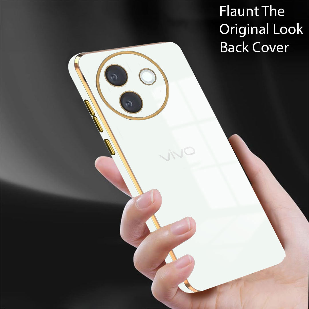 VIVO Y39 5G ULTRA-SHINE GOLD ELECTROPLATED LUXURIOUS  BACK CASE WITH CAMERA PROTECTION