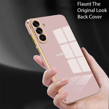 GALAXY A35 5G ULTRA-SHINE GOLD ELECTROPLATED LUXURIOUS  BACK CASE WITH CAMERA PROTECTION