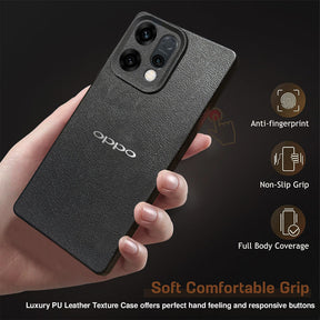 Oppo RENO 14 5G Solid Color Leather Texture Matte Phone Back Case