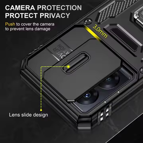 Vivo Y58 5G Armor Military-grade Case With Sliding Camera Cover & 360 Kickstand
