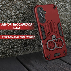 Samsung Galaxy A56 5G Armor knight Series Camera Protection 2 in 1 Shockproof Phone Cover with Kickstand
