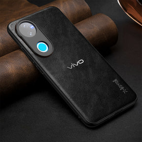 VIVO V50/V50e 5G Business Style PU LEATHER PROTECTIVE BACK CASE WITH CAMERA PROTECTION