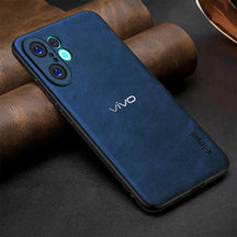 VIVO X200 FE 5G Business Style PU LEATHER PROTECTIVE BACK CASE WITH CAMERA PROTECTION