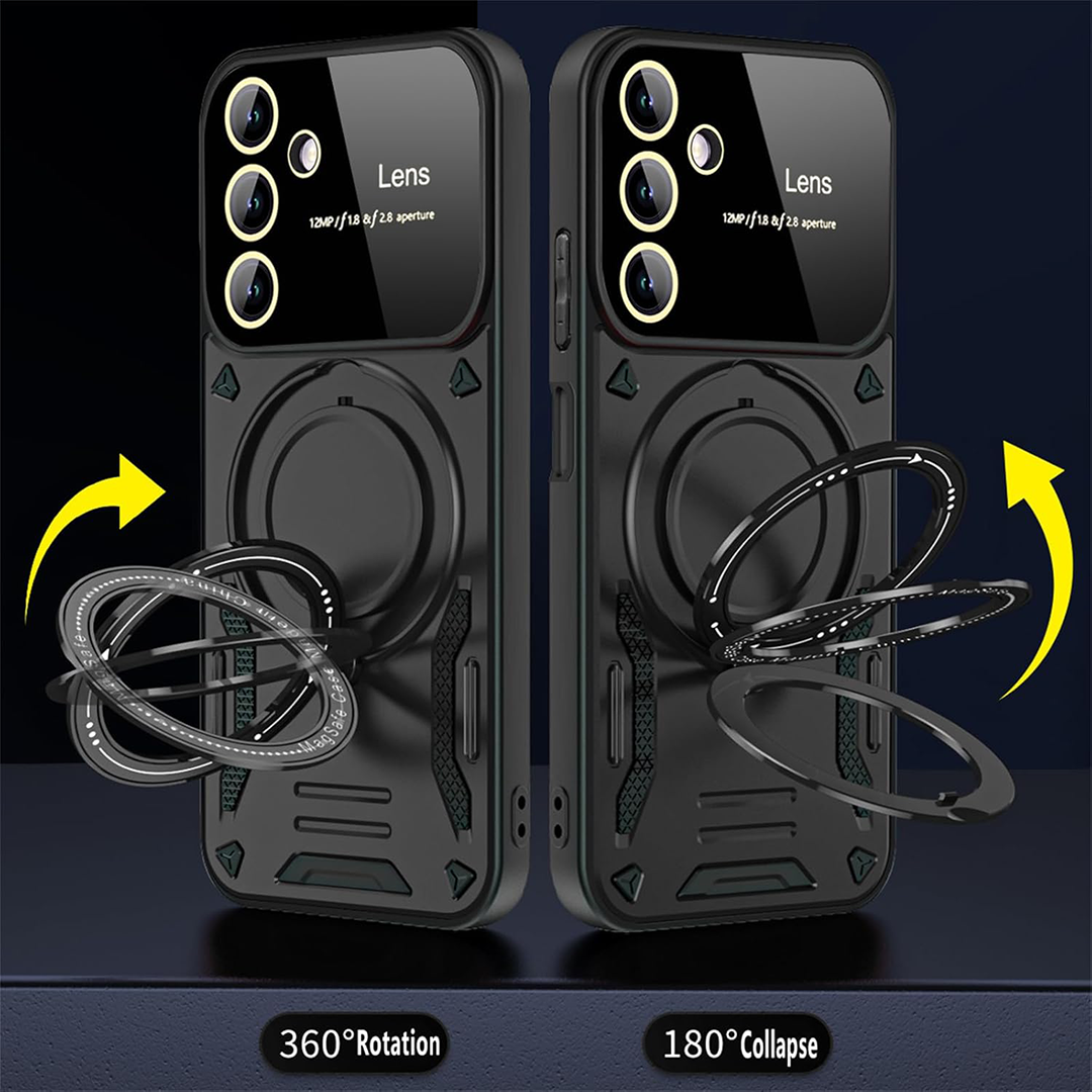 SAMSUNG GALAXY A26 5G Heavy Duty Rugged Shockproof Camera Lens Protector Phone Cover with Kickstand