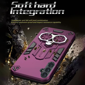Samsung Galaxy S24 5G Armor knight Series Camera Protection 2 in 1 Shockproof Phone Cover with Kickstand