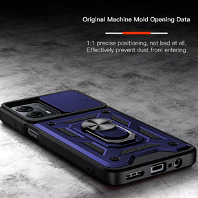 Motorola G85 5G Armor Military-grade Case With Sliding Camera Cover & 360 Kickstand