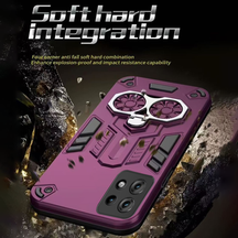 Motorola Edge 50 Neo 5G Armor knight Series Camera Protection 2 in 1 Shockproof Phone Cover with Kickstand