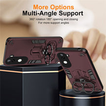 Vivo V40E 5G Armor knight Series Camera Protection 2 in 1 Shockproof Phone Cover with Kickstand