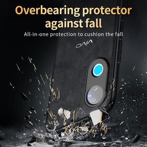 VIVO V50/V50e 5G Business Style PU LEATHER PROTECTIVE BACK CASE WITH CAMERA PROTECTION