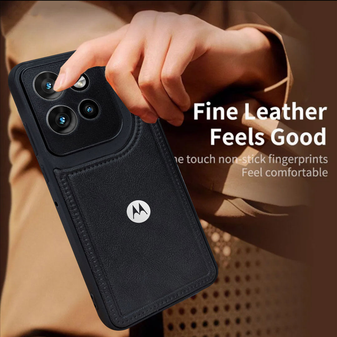 MOTOROLA EDGE 50 NEO 5G Vintage Leather Stitched Protective Back Case