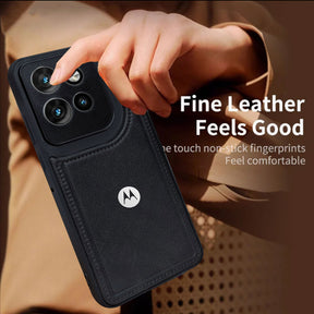 MOTOROLA EDGE 50 NEO 5G Vintage Leather Stitched Protective Back Case