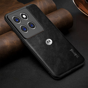 MOTOROLA EDGE 60 STYLUS 5G Business Style PU LEATHER PROTECTIVE BACK CASE WITH CAMERA PROTECTION