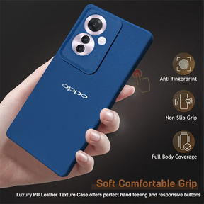 Oppo F25 PRO 5G Solid Color Leather Texture Matte Phone Back Case