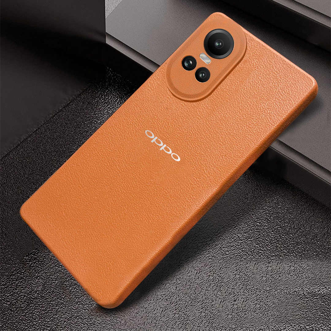 Oppo RENO 10 5G Solid Color Leather Texture Matte Phone Back Case