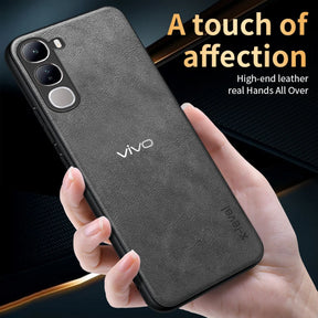 VIVO Y400 5G Business Style PU LEATHER PROTECTIVE BACK CASE WITH CAMERA PROTECTION