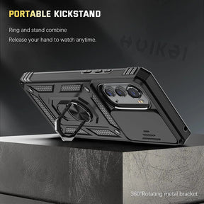 Motorola Moto G52 Armor Military-grade Case With Sliding Camera Cover & 360 Kickstand