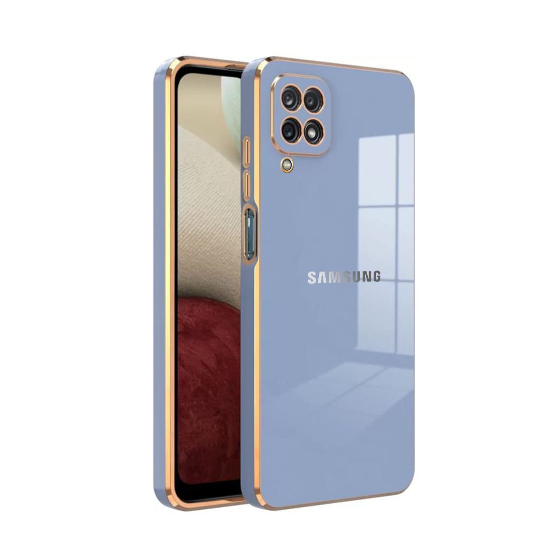 GALAXY F62 ULTRA-SHINE GOLD ELECTROPLATED LUXURIOUS  BACK CASE WITH CAMERA PROTECTION