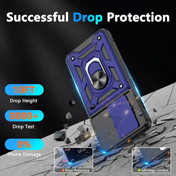 Motorola Edge 50 Pro 5G Armor Military-grade Case With Sliding Camera Cover & 360 Kickstand