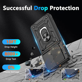 Motorola Edge 50 Pro 5G Armor Military-grade Case With Sliding Camera Cover & 360 Kickstand