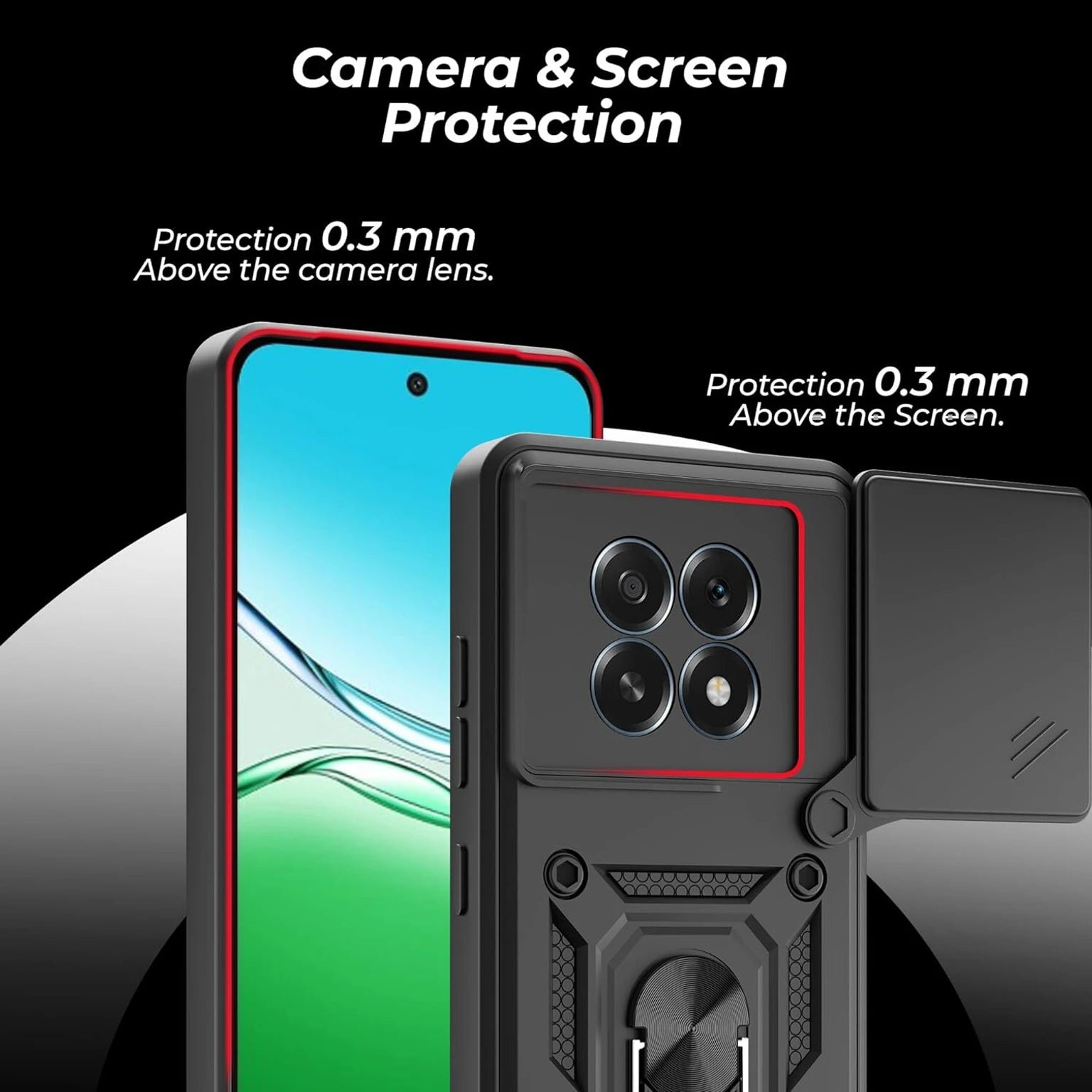 Oppo F29 PRO 5G Armor Military-grade Case With Sliding Camera Cover & 360 Kickstand