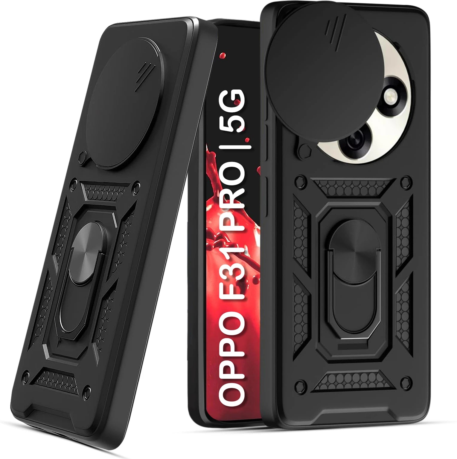 Oppo F31 PRO 5G Armor Military-grade Case With Sliding Camera Cover & 360 Kickstand