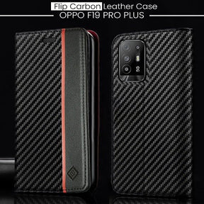 Oppo F19 Pro Plus Retro PU Leather Card Slots Flip Stand Case With Magnetic Closure
